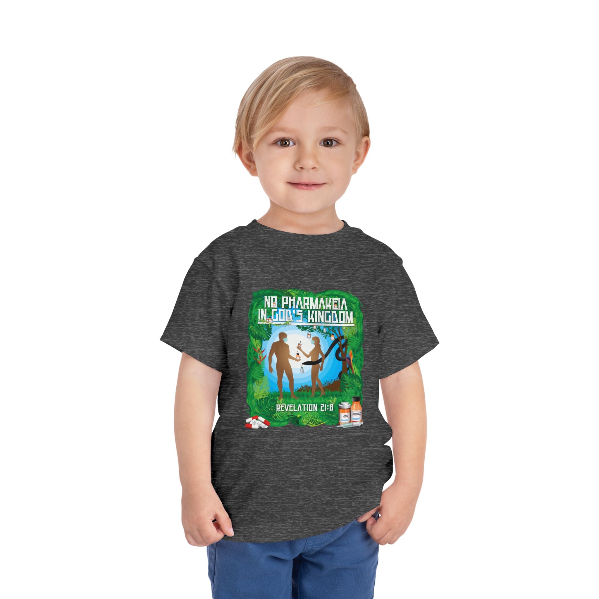 No Pharmakeia in God's Kingdom - Toddler Soft Cotton Short Sleeve T-Shirt