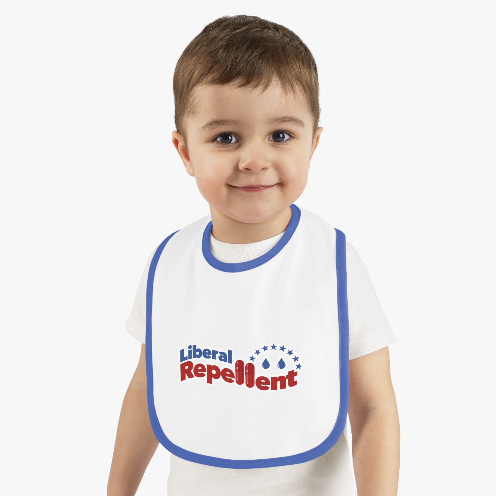 Liberal Repellent - Infant Soft Cotton Bib with Contrast Trim