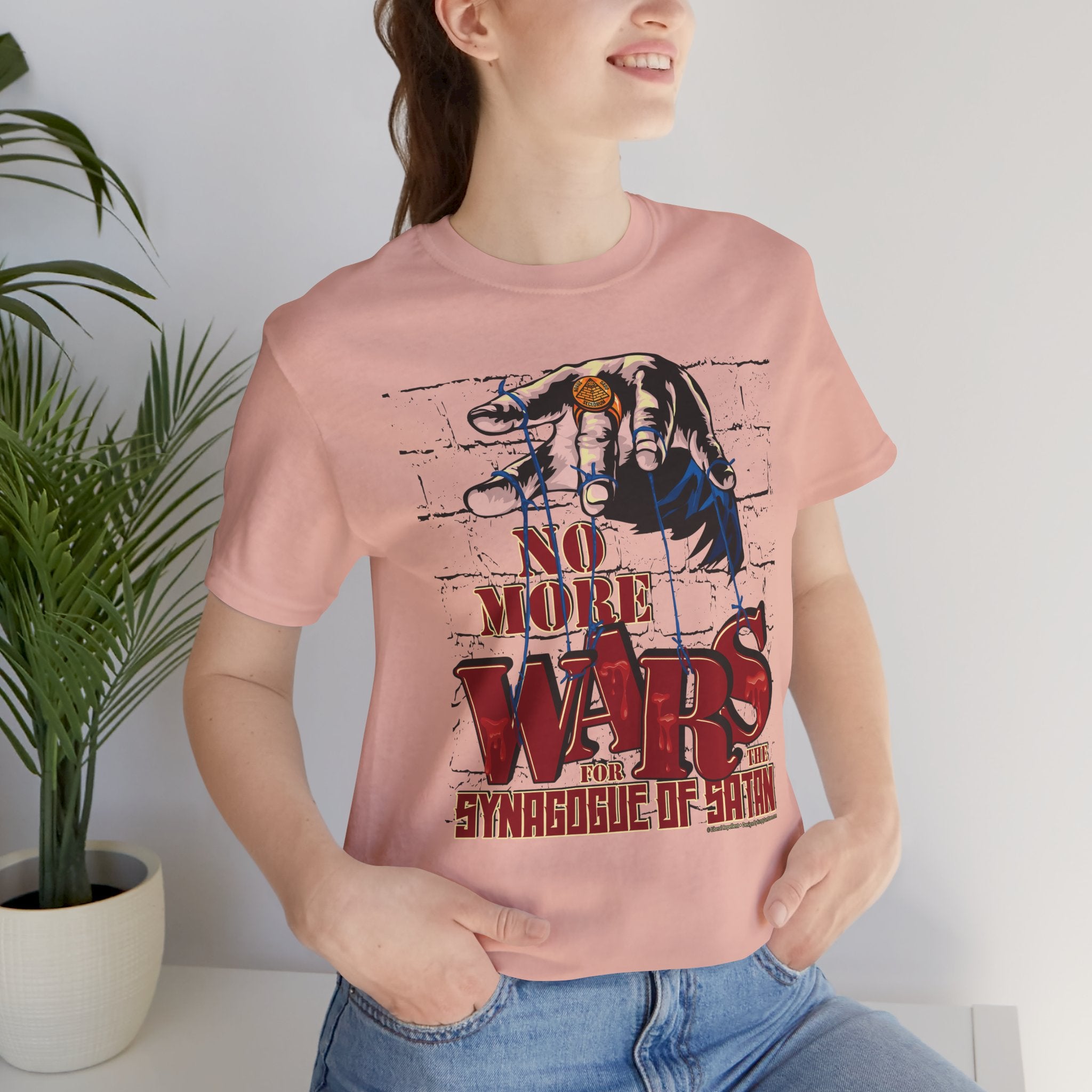 No More Wars for the Synagogue of Satan - Unisex Soft Cotton Short Sleeve T-Shirt