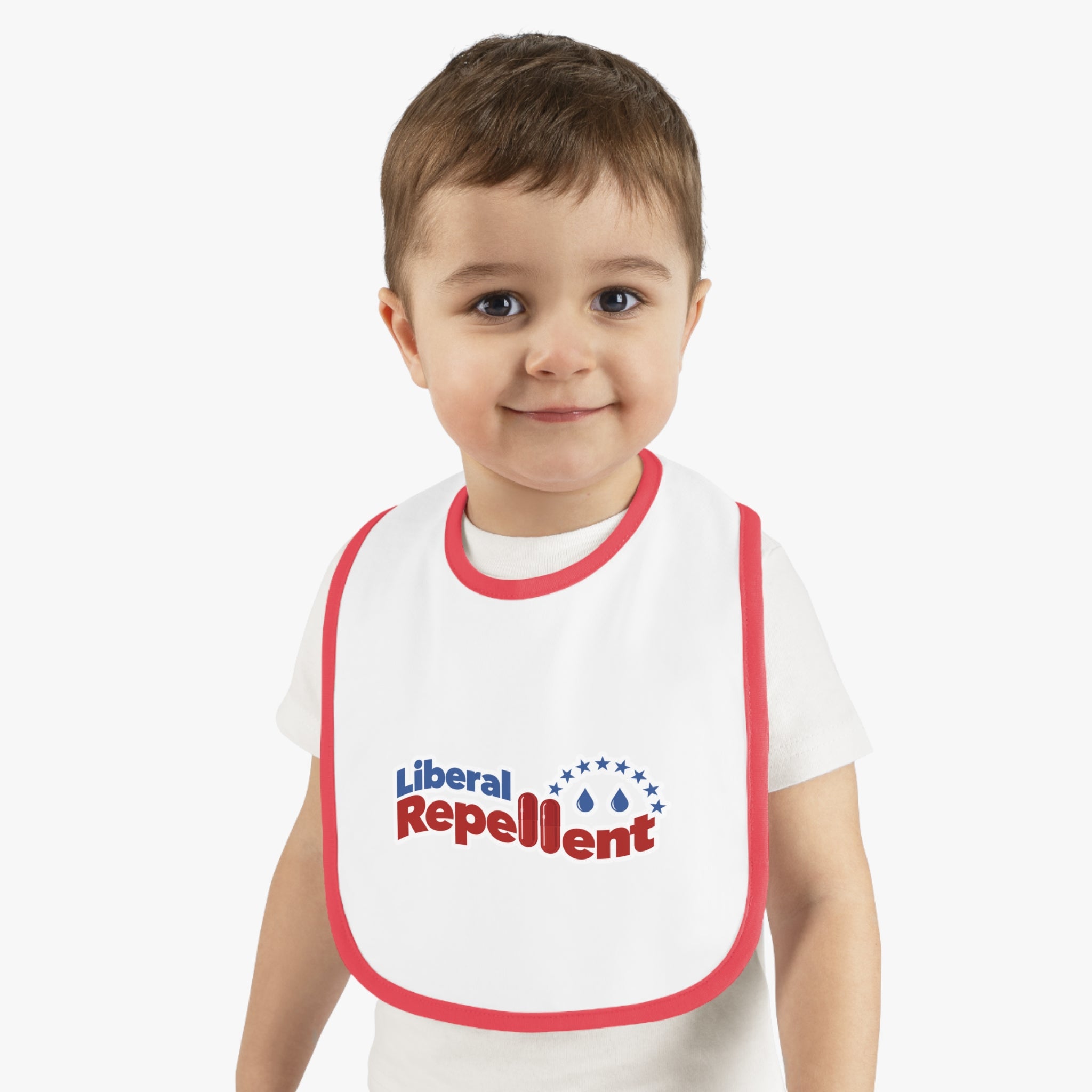 Liberal Repellent - Infant Soft Cotton Bib with Contrast Trim