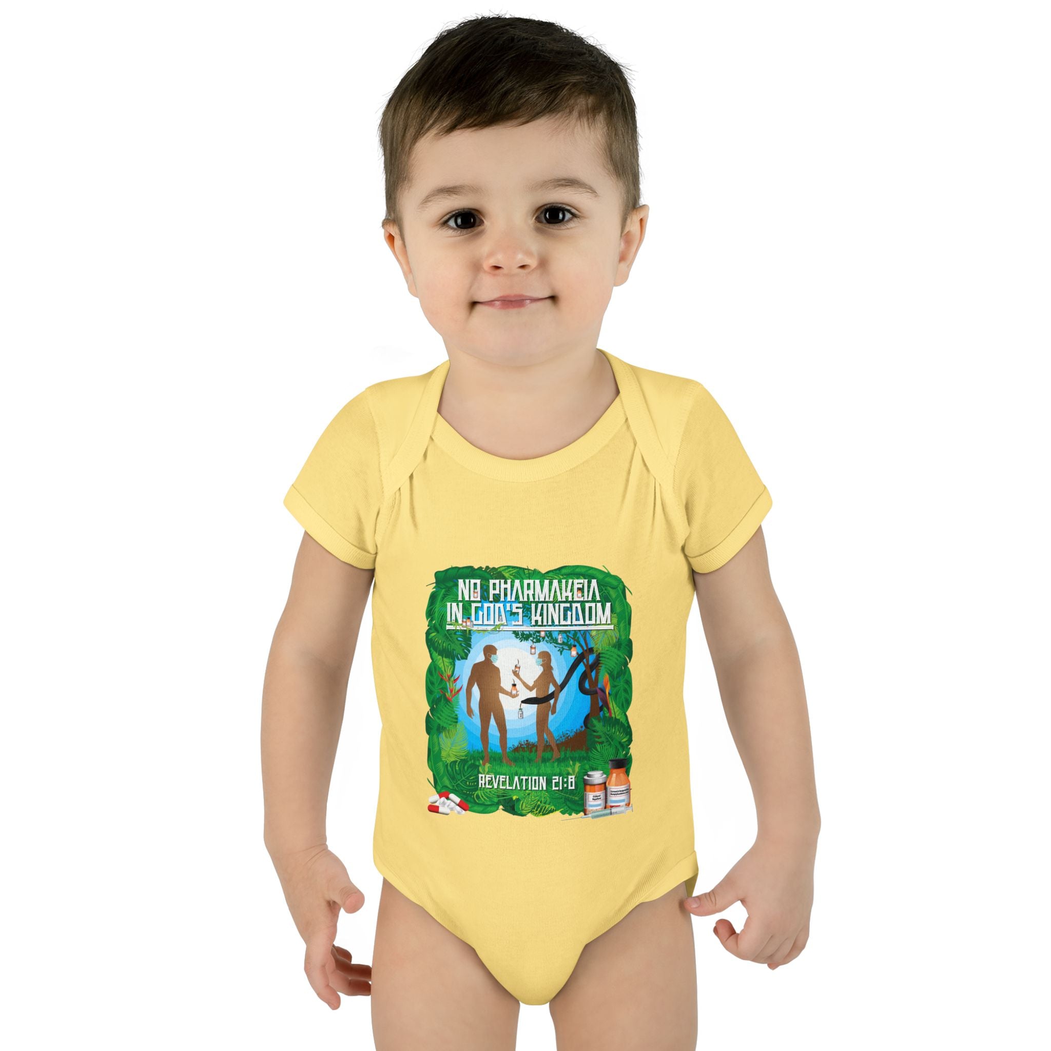 No Pharmakeia in God's Kingdom - Infant Soft Cotton Onsie Bodysuit