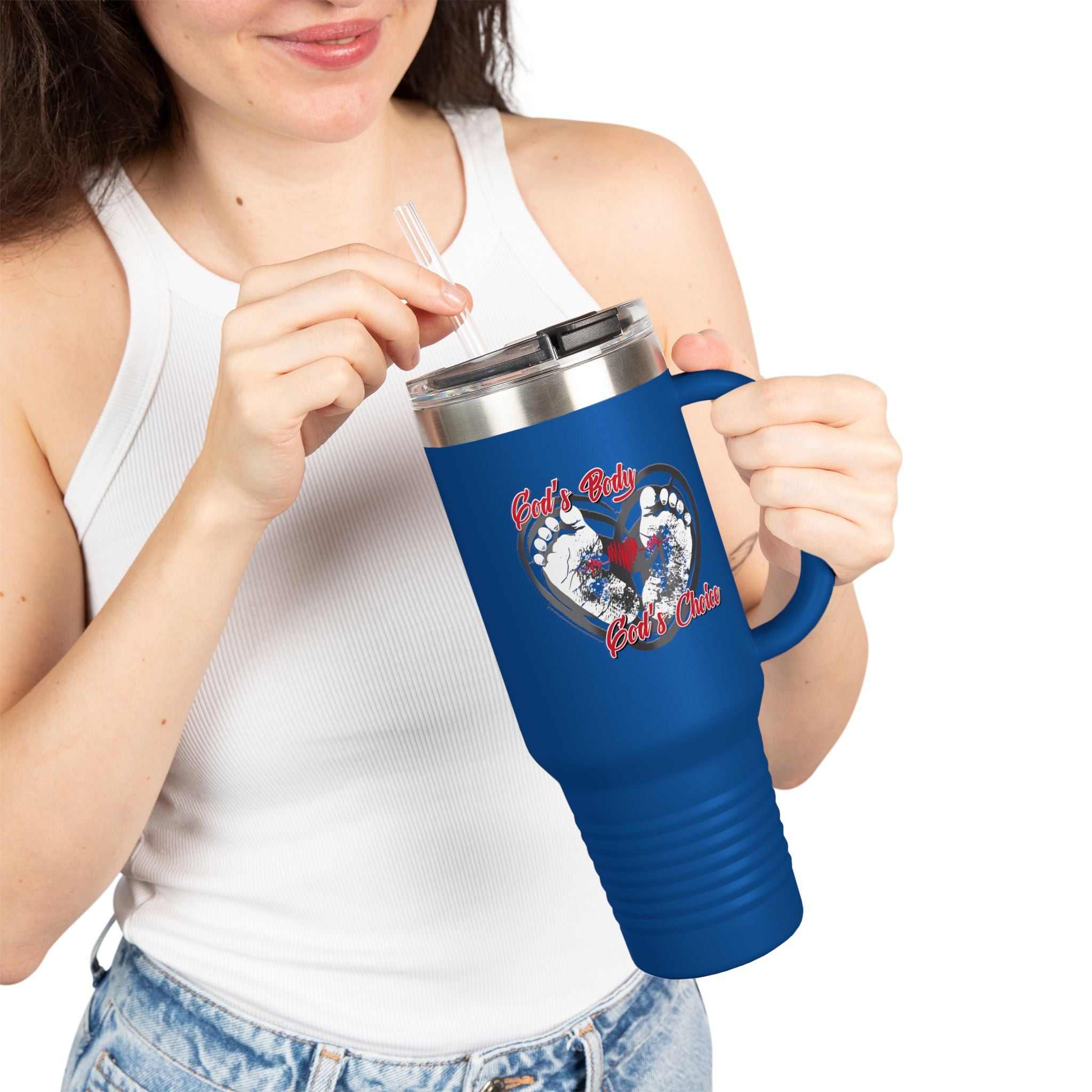 God's Body, God's Choice - 40oz Insulated Travel Mug