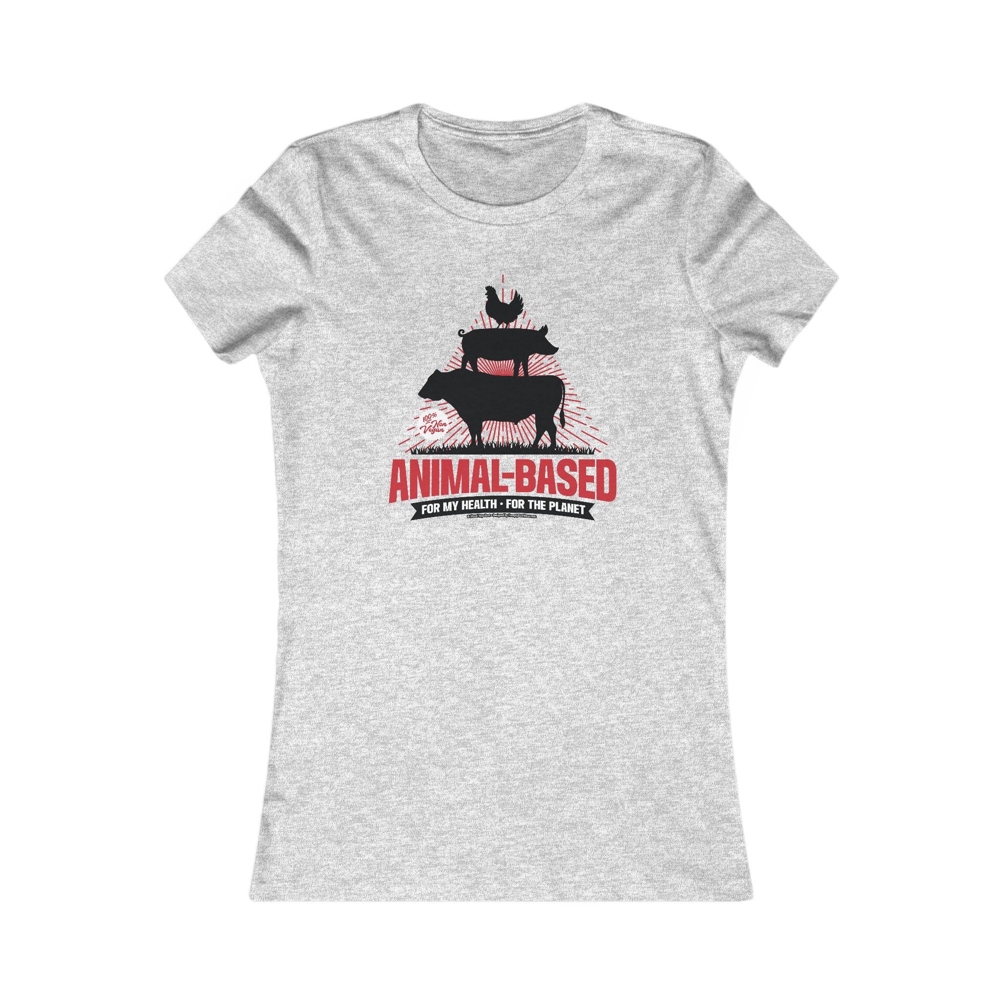 Animal Based - Ladies Soft Cotton Cap Sleeve T-Shirt