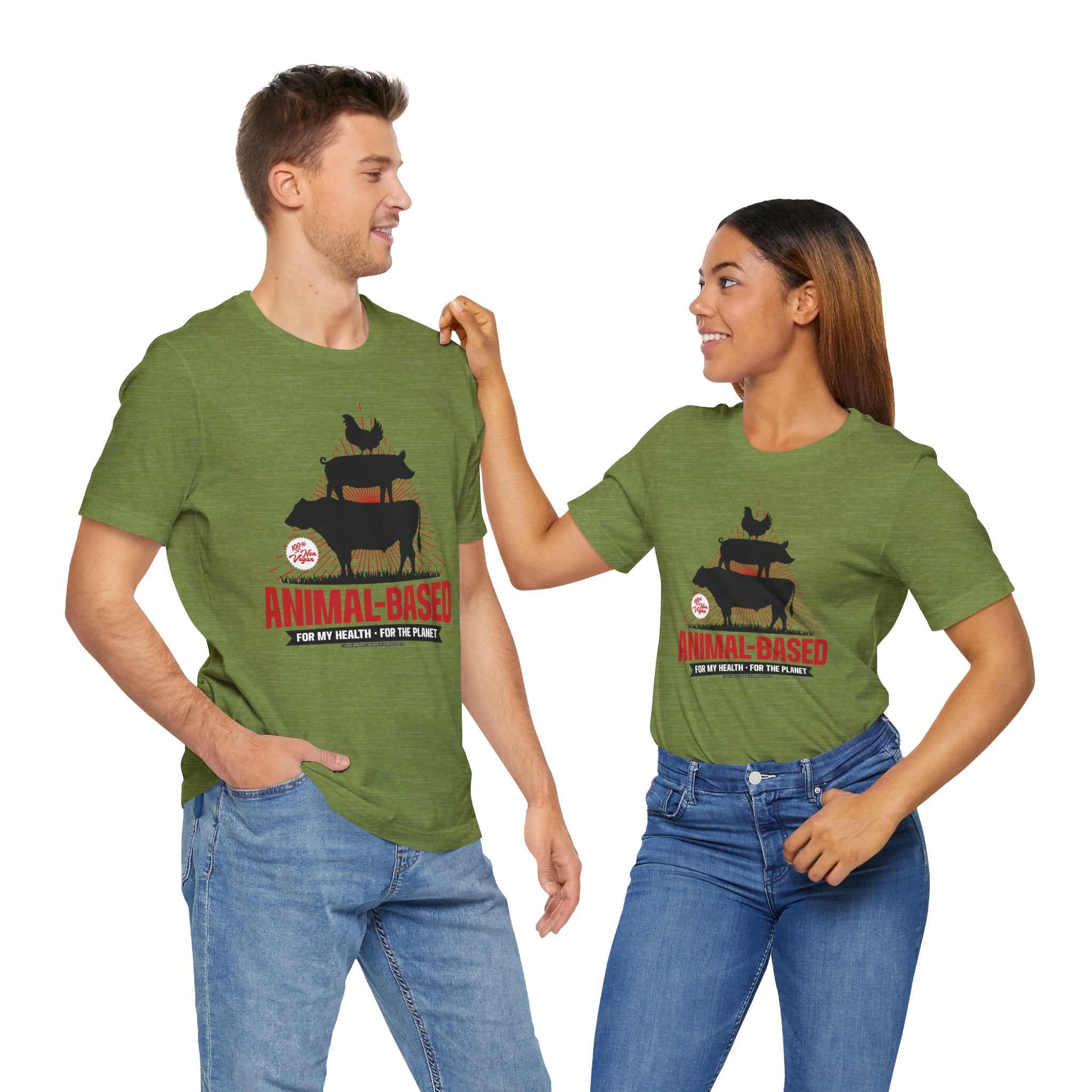 Animal-Based For My Health, For The Planet - Unisex Soft Cotton Short Sleeve T-Shirt