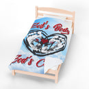 God's Body, God's Choice - Eco-Friendly Velveteen Plush Blanket