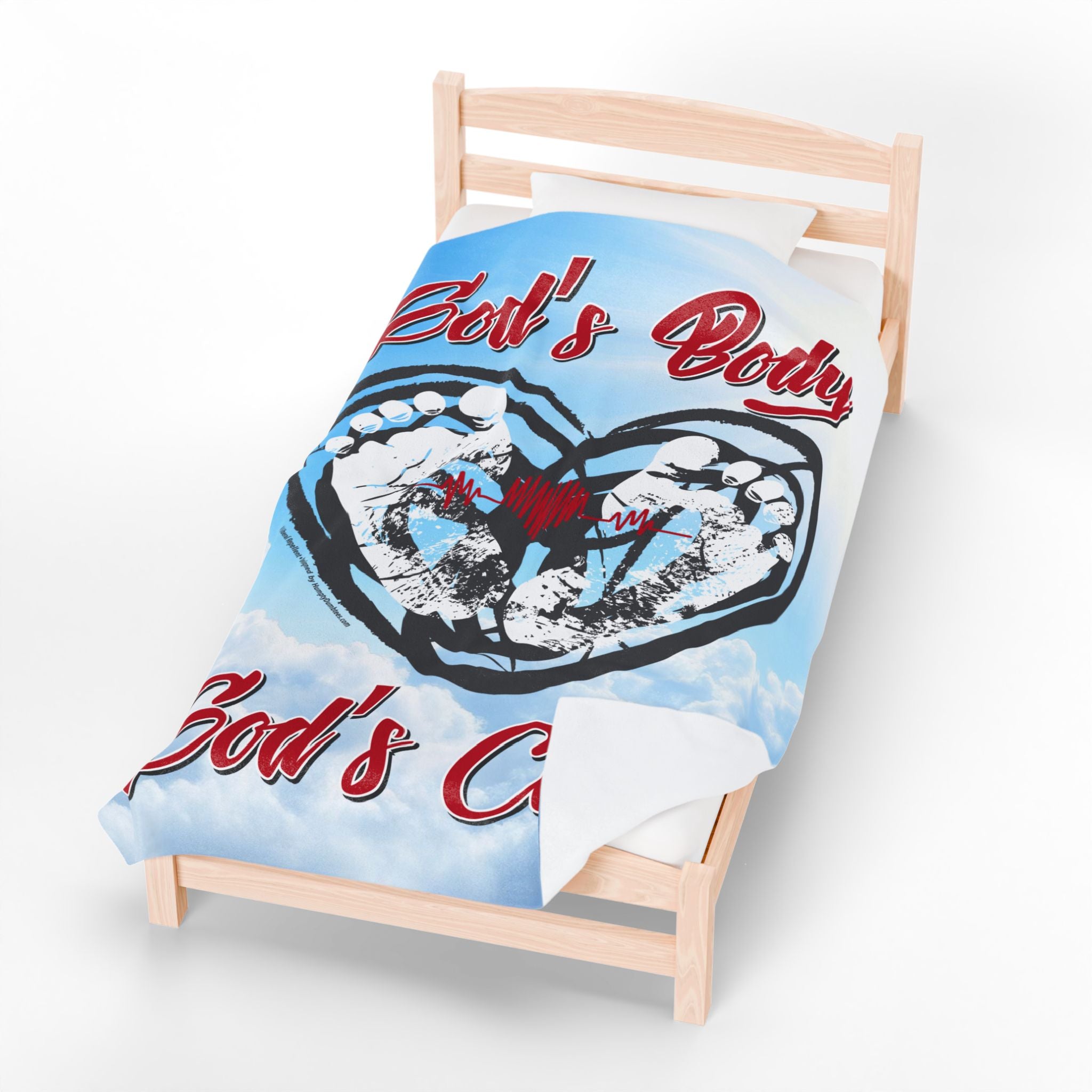 God's Body, God's Choice - Eco-Friendly Velveteen Plush Blanket