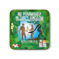 No Pharmakeia in God's Kingdom - Hardboard Beverage Coaster