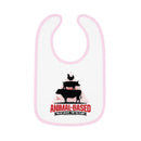 Animal Based - Infant Soft Cotton Bib with Contrast Trim
