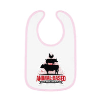 Animal Based - Infant Soft Cotton Bib with Contrast Trim