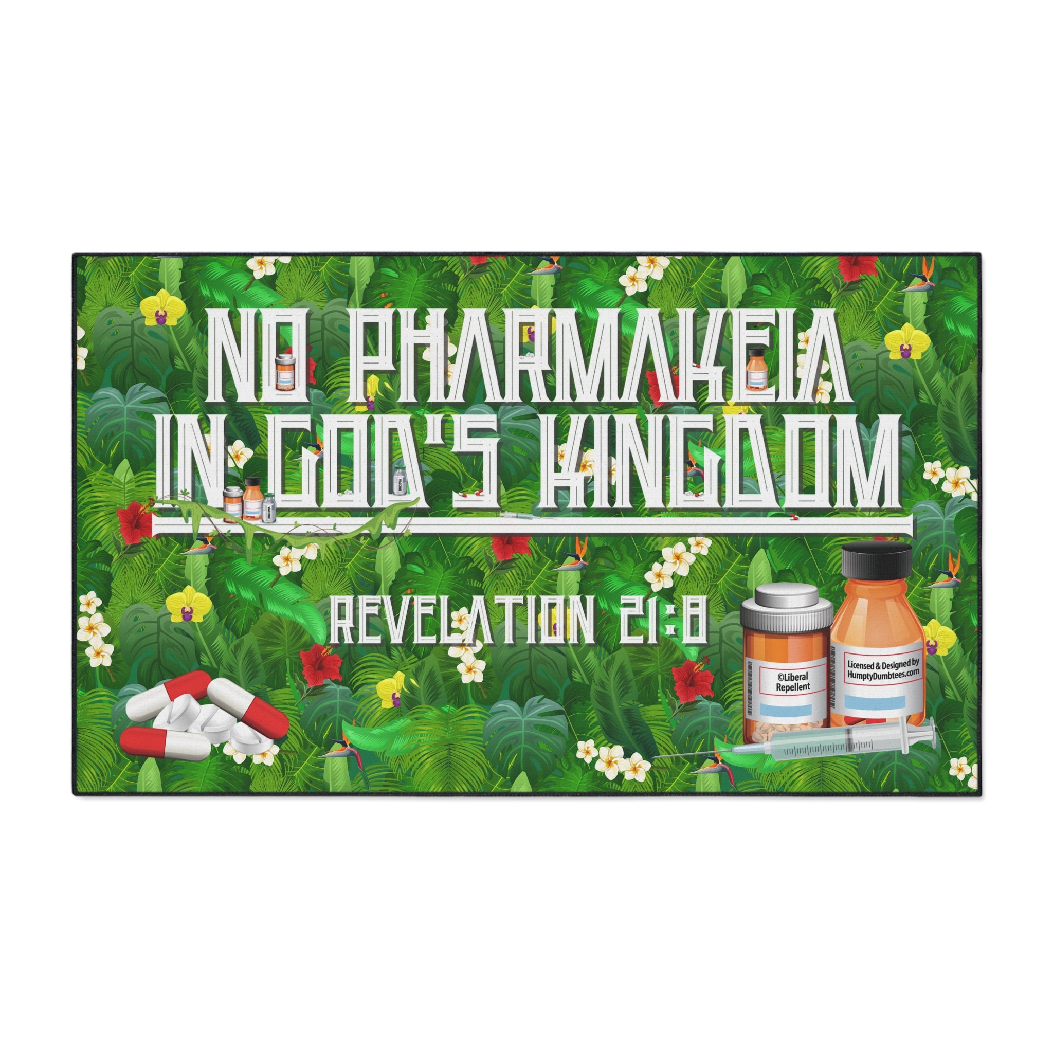 No Pharmakeia in God's Kingdom - Heavy Duty Floor Mat