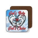 God's Body, God's Choice - Hardboard Beverage Coaster