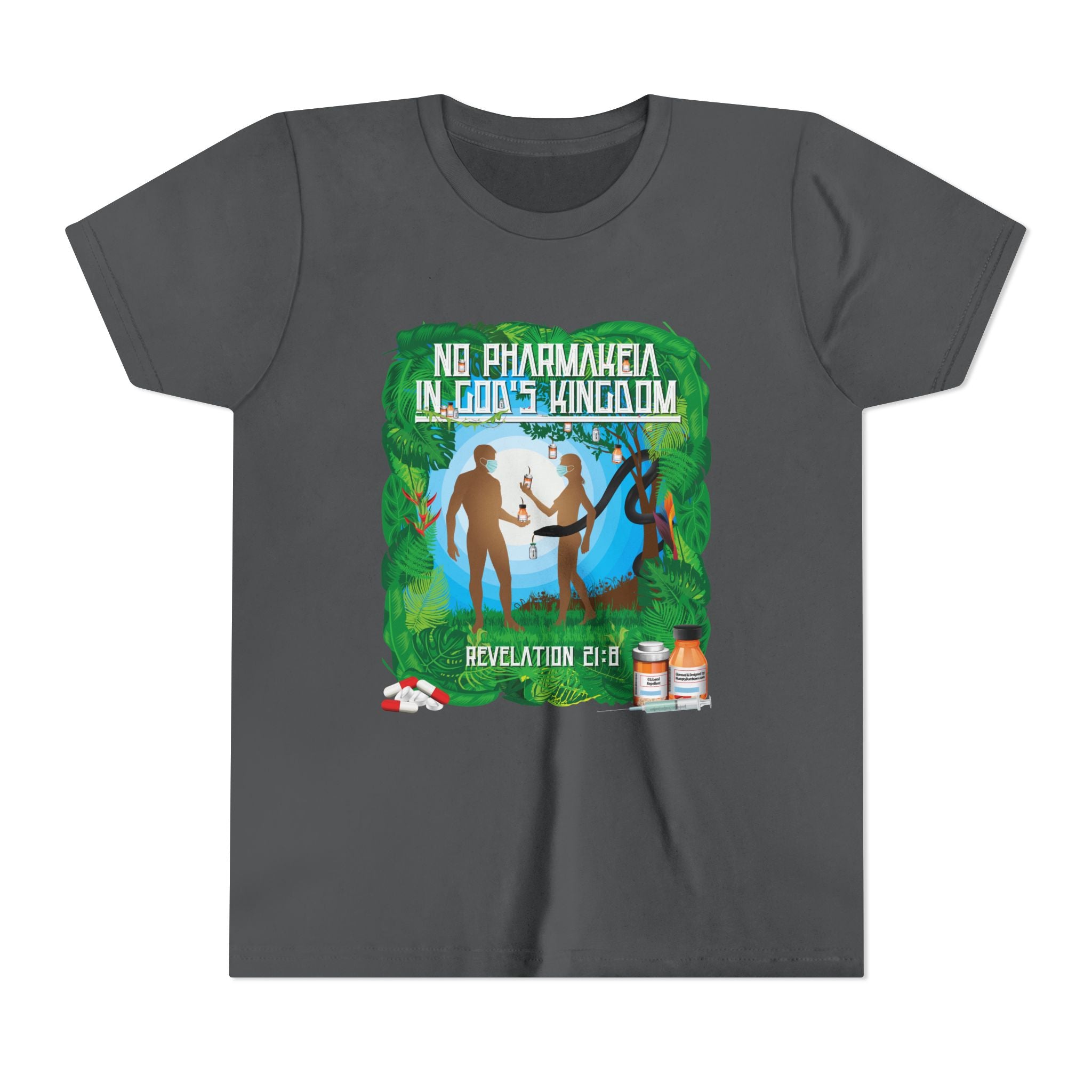 No Pharmakeia in God's Kingdom - Youth Soft Cotton Short Sleeve T-Shirt