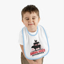 Animal Based - Infant Soft Cotton Bib with Contrast Trim