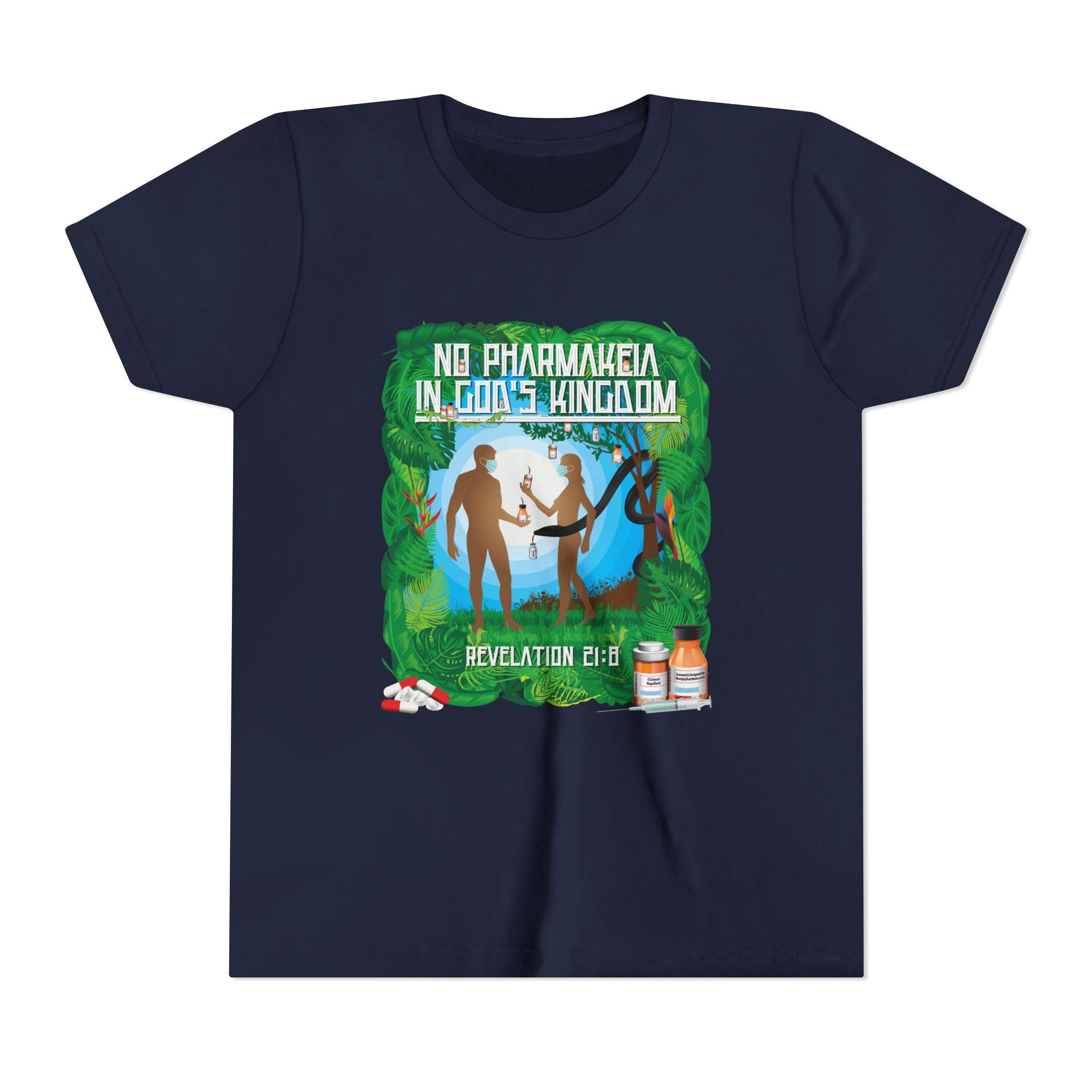 No Pharmakeia in God's Kingdom - Youth Soft Cotton Short Sleeve T-Shirt