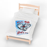God's Body, God's Choice - Eco-Friendly Velveteen Plush Blanket