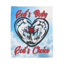 God's Body, God's Choice - Eco-Friendly Velveteen Plush Blanket