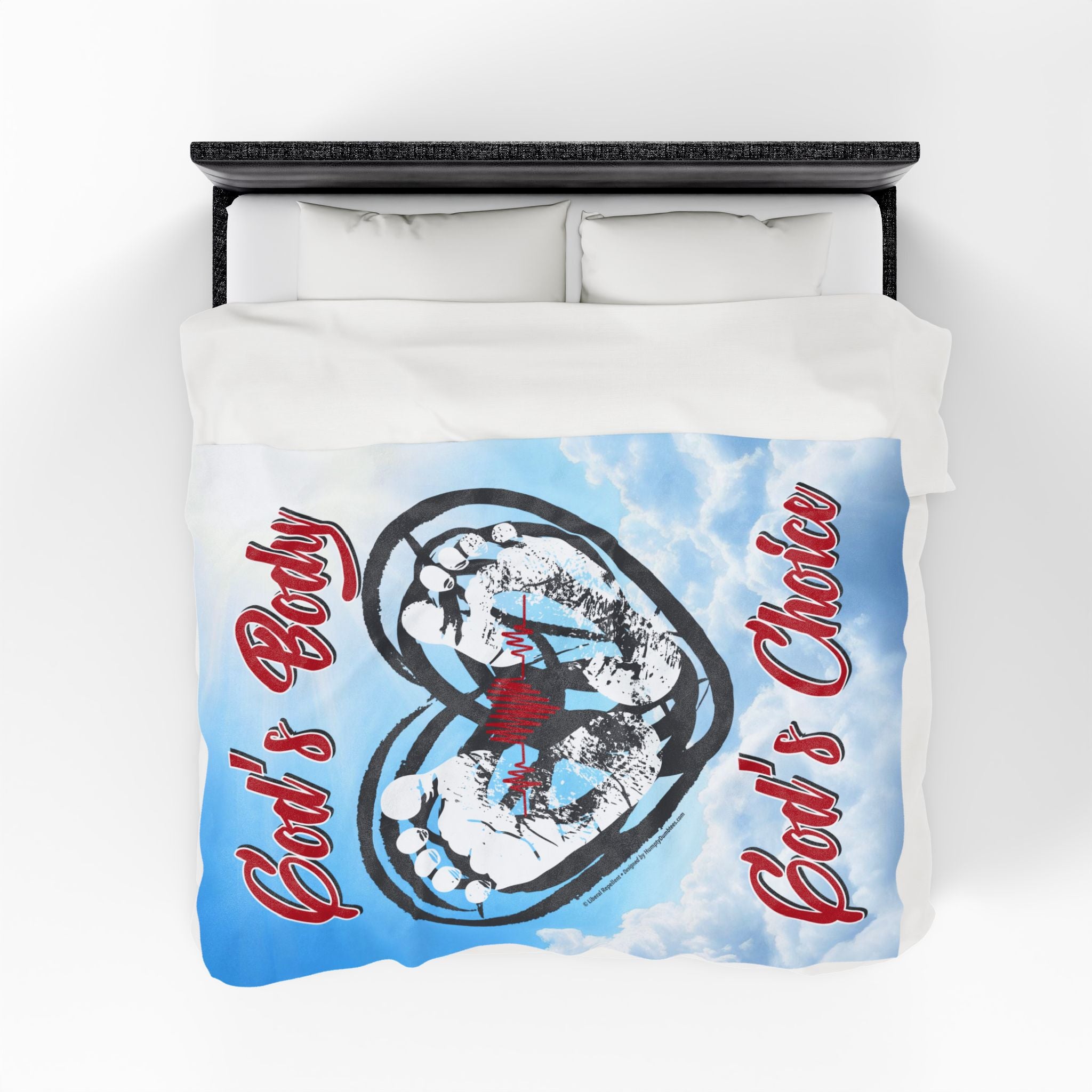 God's Body, God's Choice - Eco-Friendly Velveteen Plush Blanket