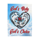 God's Body, God's Choice - Eco-Friendly Velveteen Plush Blanket