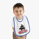 Animal Based - Infant Soft Cotton Bib with Contrast Trim