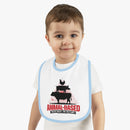 Animal Based - Infant Soft Cotton Bib with Contrast Trim