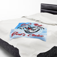 God's Body, God's Choice - Eco-Friendly Velveteen Plush Blanket