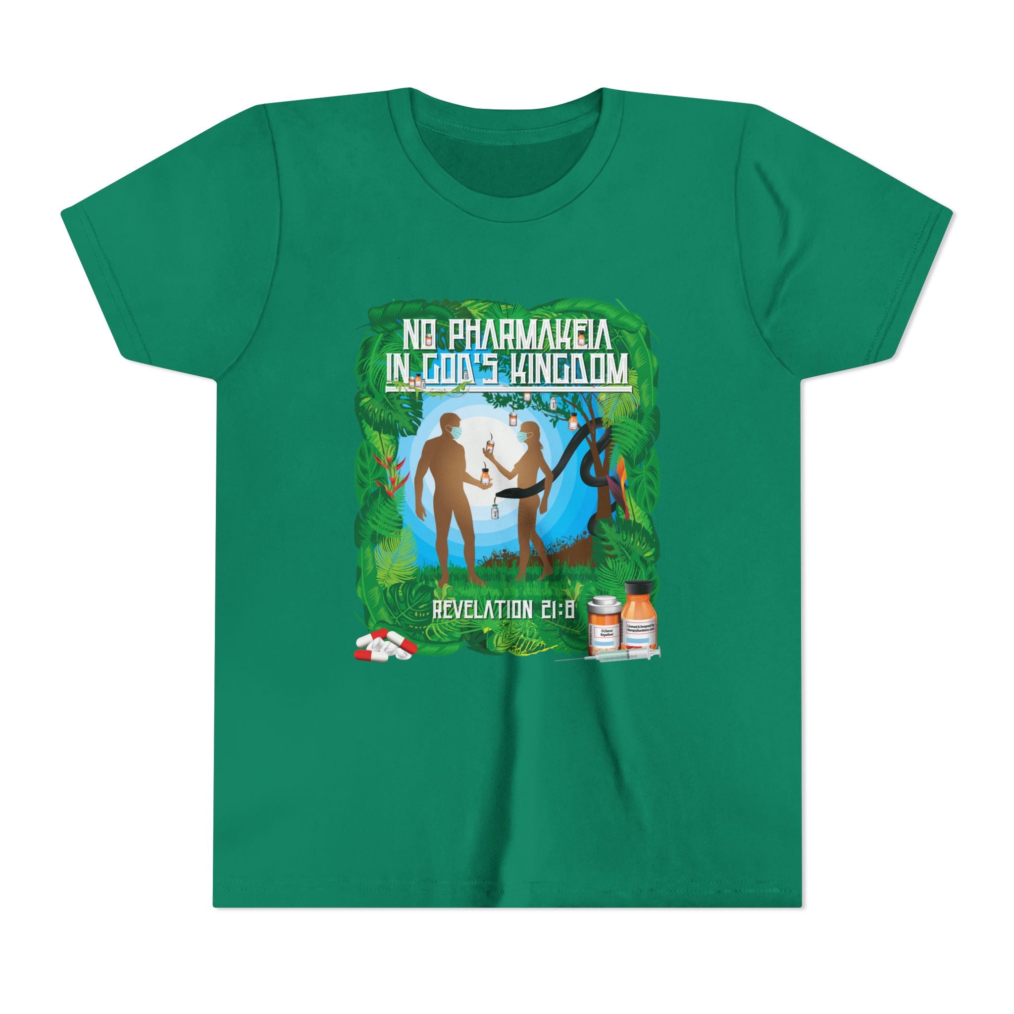 No Pharmakeia in God's Kingdom - Youth Soft Cotton Short Sleeve T-Shirt