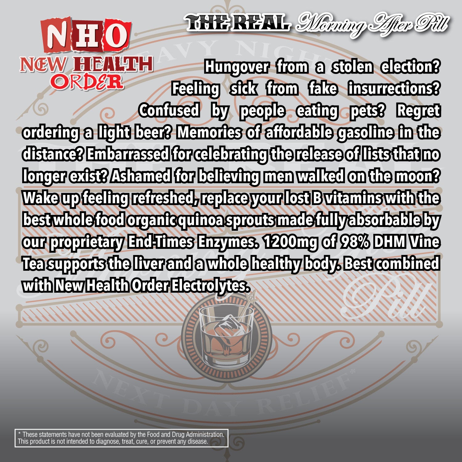 The Real Morning After Pill (supplement for hangovers)